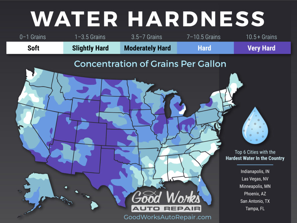 Wash Your Car Hard Water Map